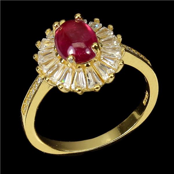 Natural Pigeon Blood Red Ruby Ring