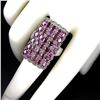 Image 3 : Natural Rhodolite Garnet & Sapphire Ring