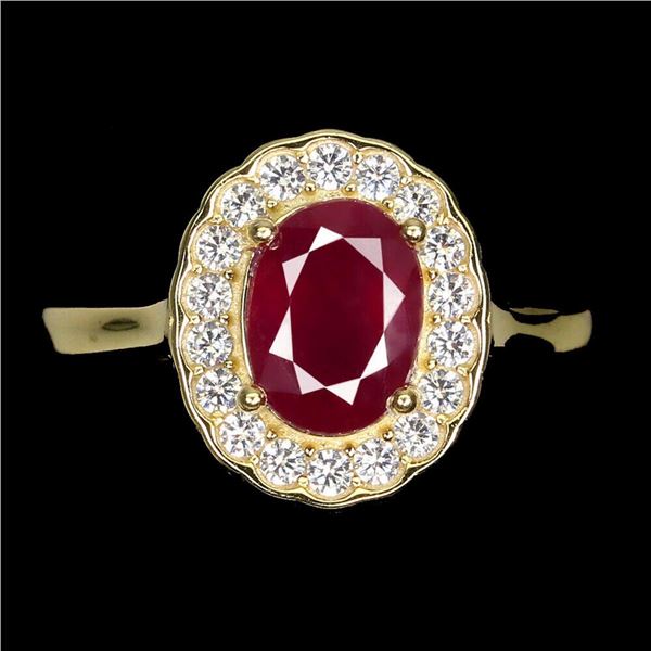 Natural Pigeon Blood Red Ruby Ring