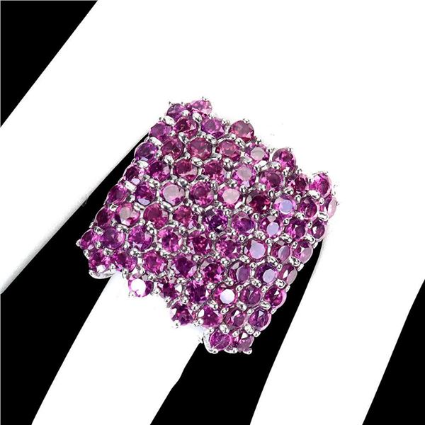 Natural  Pink Rhodolite Garnet Ring