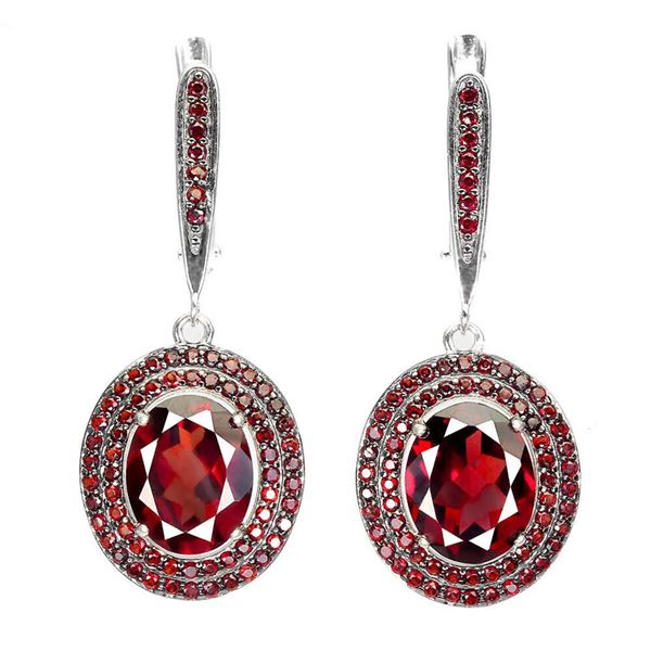 Natural Unheated Mozambique Garnet Earrings