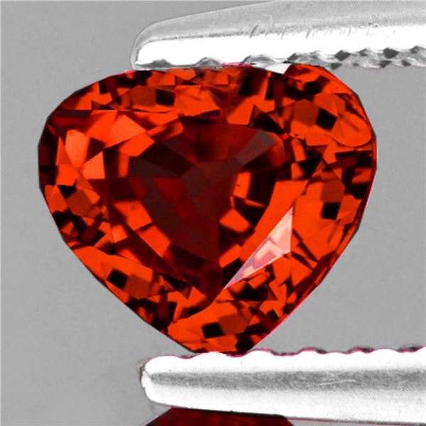 Natural Orange Sapphire Heart 1.34 Cts {Flawless-VVS}