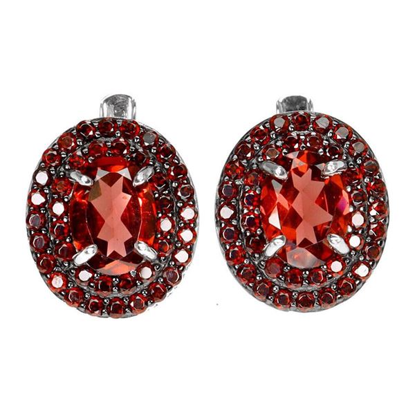 Natural Reddish Mozambique Garnet Earrings