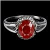 Image 1 : Natural  Orange Sapphire Ring