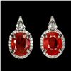 Image 1 : Natural  Orange Sapphire Earrings
