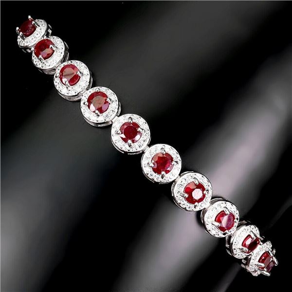 Natural Pigeon Blood Red Ruby Bracelet