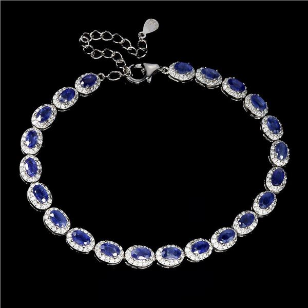 Natural Cornflower Blue Blue Sapphire  Bracelet