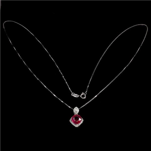 Natural Pigeon Blood Red Ruby Necklace