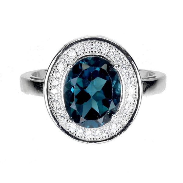 Natural  London Blue Topaz Ring