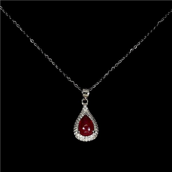 Natural Pigeon Blood Red Ruby Necklace