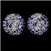 Image 1 : Natural Blue Tanzanite & Peridot Earrings