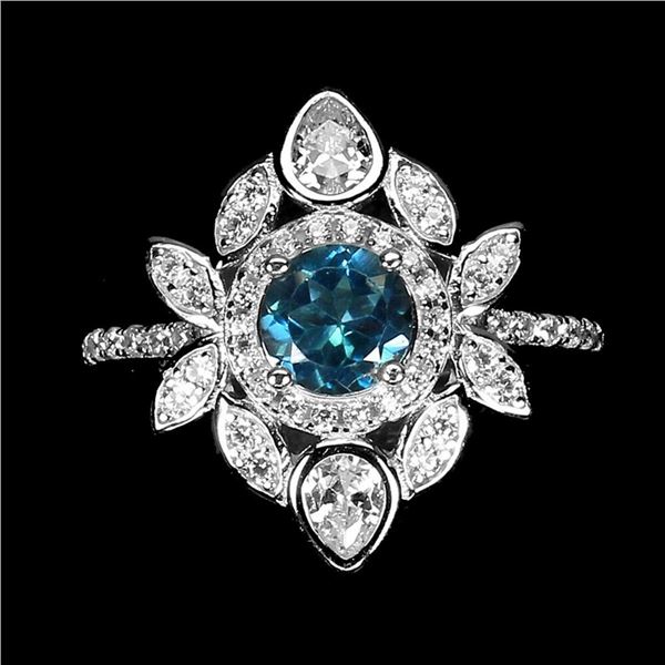 Natural London Blue Topaz Ring