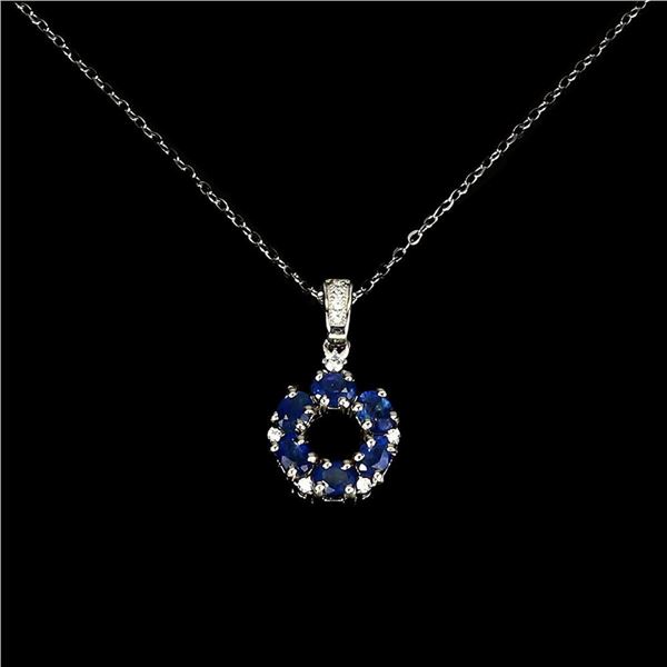 Natural Royal Blue Sapphire Necklace