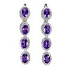 Image 1 : Natural  Purple Amethyst Earrings