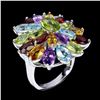 Image 2 : Natural Peridot  Amethyst Citrine Ring