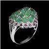 Image 2 : Natural Emerald Rhodolite Garnet Ring