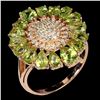 Image 2 : Natural Pear Green Peridot Ring