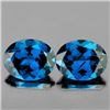 Image 1 : Natural London Blue Topaz Pair  {Flawless-VVS1}