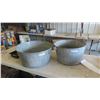 Image 1 : 2 Galvanized Tubs