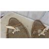 Image 2 : Antique Wood and Gut First Nations Made Snowshoes with Original Lampwick 
