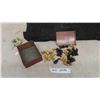 Image 1 : Complete Set of Antique Hand Made Wood Chess with Original Wood Box 