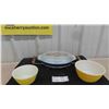 Image 1 : 3 Pieces of Pyrex : (2) Mixing Bowls , (1) Covered Casserole Dish with Lid and