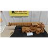 Image 1 : Hand Crafted Crane Truck Carved from Oak Wood 28'' x 8'' x 7'' 