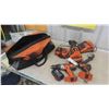 Image 1 : Ridgid 18V Tool Set : Reciprocating Saw, Drill, 1/4'' Impact, 2 Chargers, 