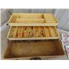 Image 2 : Tackle Box with 2 Reels, New Old Stock Lures,  Pickeral Rigs & More 