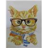 Image 2 : 10 Paintings on Canvas of Animals That Make You Smile , 1 Bird Drawing &