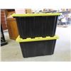 Image 2 : 4 Totes with Lids 102L Each