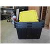 Image 3 : 4 Totes with Lids 102L Each