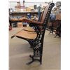 Image 3 : Set of 2 Vintage Wood/Cast Theatre Seats 40'' x 22'' x 34 1/2'' Each