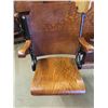 Image 8 : Set of 2 Vintage Wood/Cast Theatre Seats 40'' x 22'' x 34 1/2'' Each