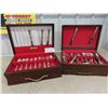 Image 1 : 2 Silverware Sets in Wood Chest