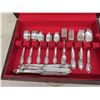 Image 2 : 2 Silverware Sets in Wood Chest