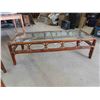 Image 2 : Coffee and End Table with Glass Tops 55'' x 23 1/2'' x 16'' & 24'' x 19''