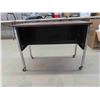 Image 1 : Metal and Wood Students Desk on Wheels 36'' x 18'' x 26 1/2'' 