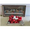 Image 1 : Christmas Tree Ornaments , Picture of Last Supper 34'' x 17 1/4'' 