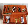 Image 8 : 4 Tackle Boxes - 3 are Filled with Supplies: Reels, Lures, Scale, Hooks