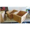 Image 1 : 2 Wood Crates 11 1/2'' x 24'' x 16'' , Spikes 10'' & 12'' 