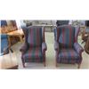 Image 1 : 2 Modern Comfy Wing Back Style Living Room Arm Chairs 