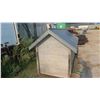 Image 2 : Dog Duplex / Side by Side Dog House Wood with Metal Roof 98'' x 36'' x 