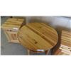 Image 3 : 3 Piece Pine Style Tables : Cofee Table 22'' High x 29'' Across , 2 End