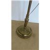 Image 2 : Brass Style Floor Lamp with Round Glass Shelf 