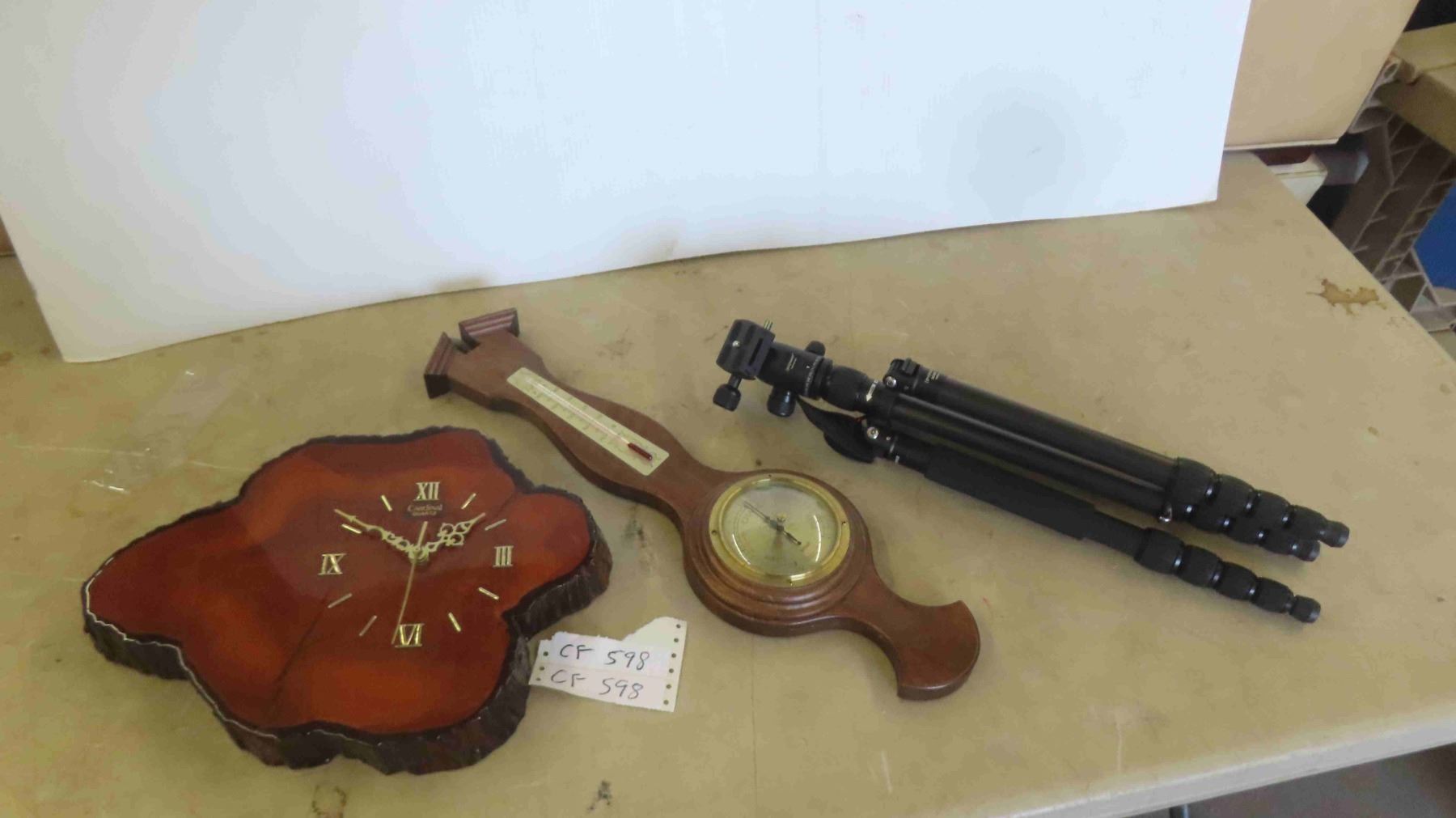 Quartz Cabin Clock , Barometer, Promaster XC525C Camera Tripod ...
