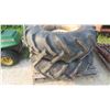 Image 1 : Set of 2 Tractor Tires 14.9-24 and Rims