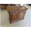 Image 5 : Walnut Rolling Servers Cabinet (Not-Extended) 31 1/2'' x 38'' x 18'' (Extended Size) 