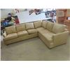 Image 1 : Leather/Leather-Style Sectional 92'' One Way - 116'' Other Way 