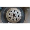 Image 2 : 5 Hole Trailer Rim with Tires (Worn Out) ST2-5/75R *Value is in the Rims